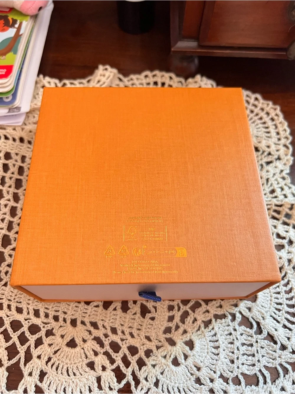 Authentic Louis Vuitton Empty Small Gift Box 6.5” X 6.5” X 2.5” Dust Bag Ribbon